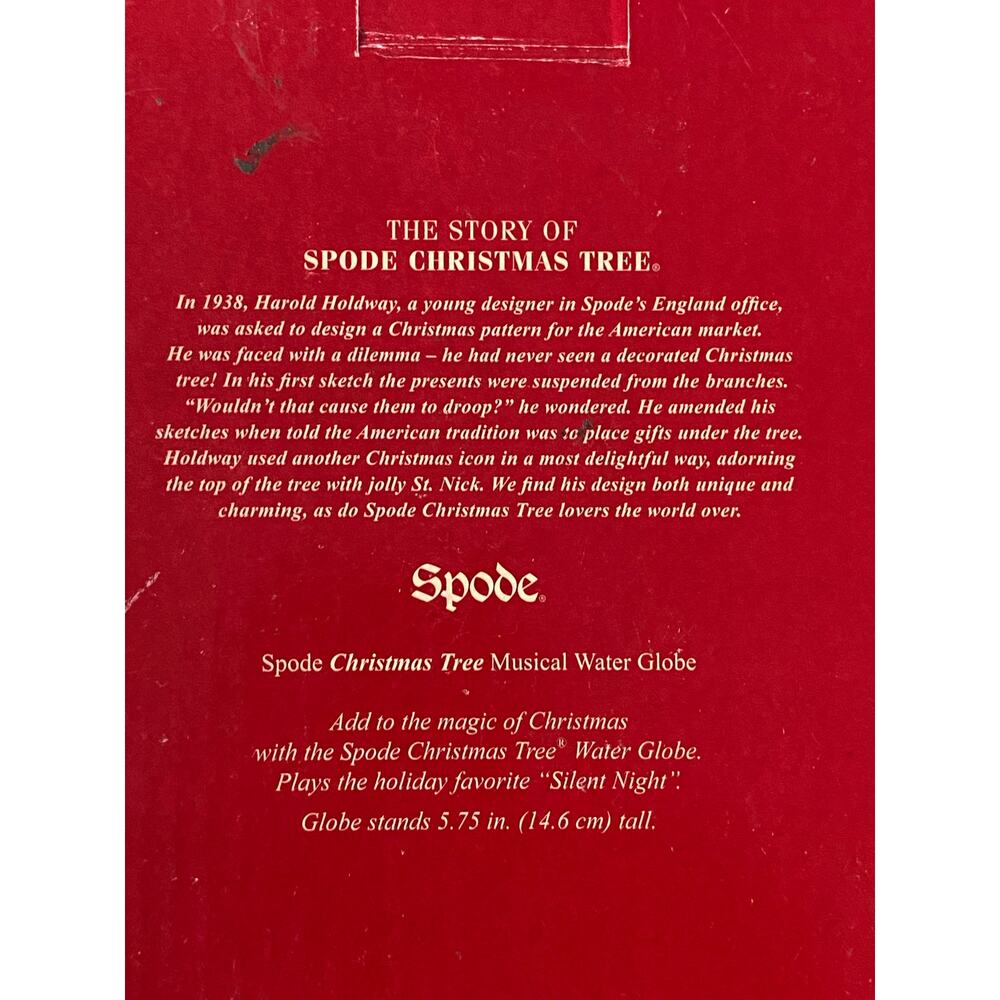 Spode Musical Snow Globe Christmas Tree - Picture 5 of 5